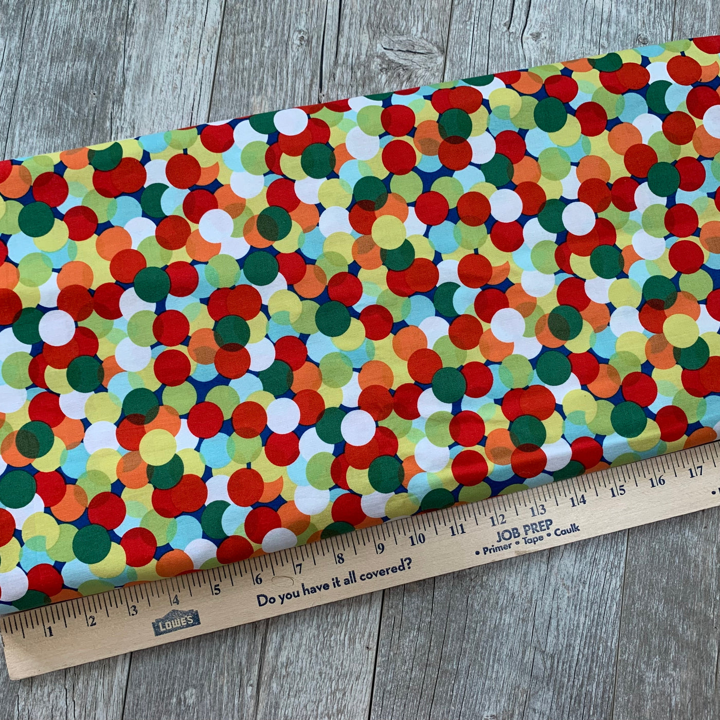 Fabric-by-the-Yard: Multi Colored Dots